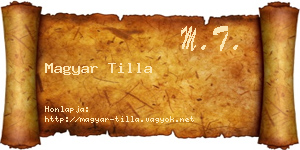 Magyar Tilla névjegykártya