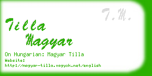 tilla magyar business card